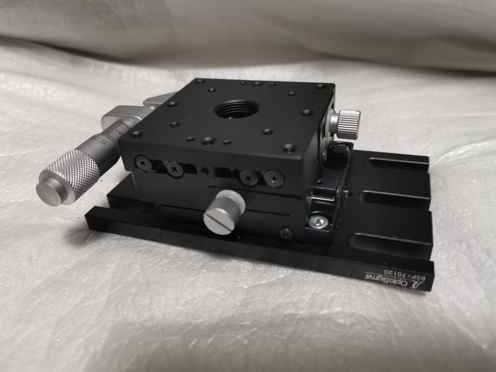 ★動作保証美品★シグマ光機/Sigma TSD-602S+BSP-70120 手動XY軸ステージ 60X60mm ベースプレート付