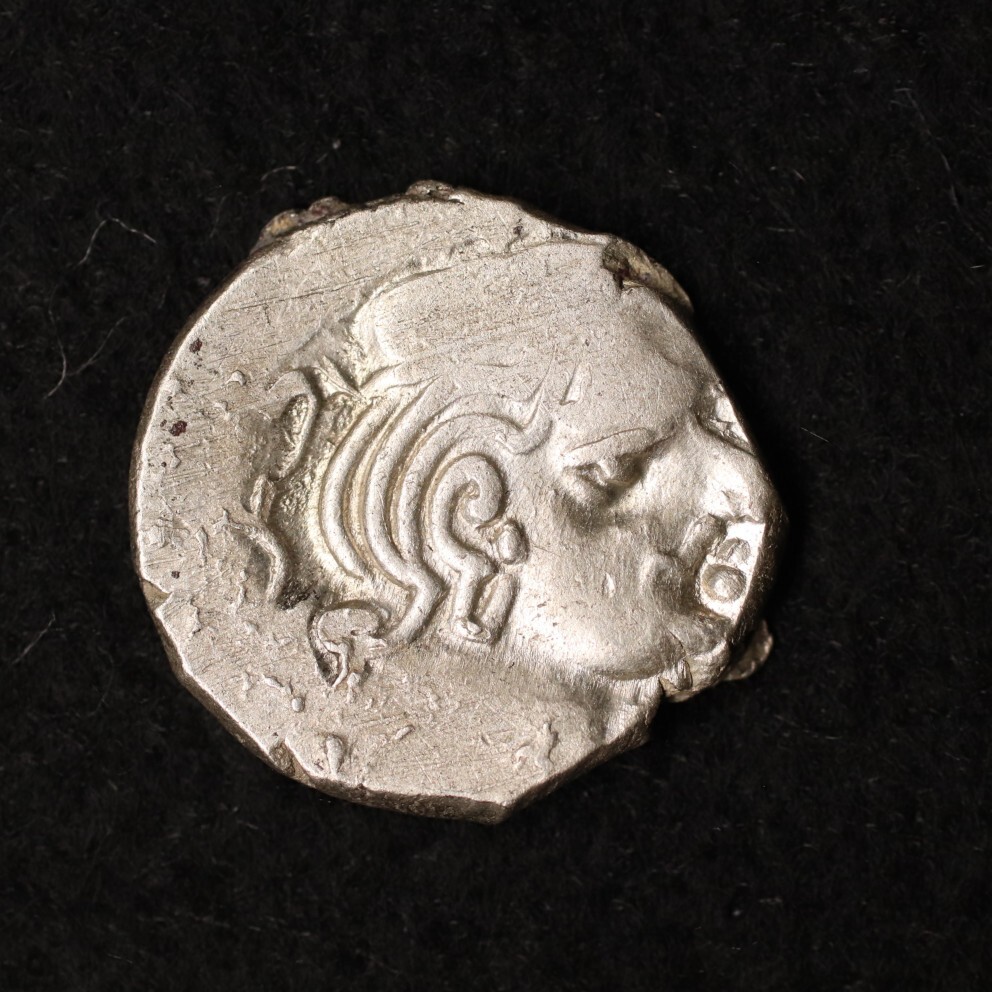 *[令]インド・スキタイ王国 西クシャトラパ ドラクマ銀貨（200-400）古代ギリシャコイン,古代ローマ[E2054]7b5