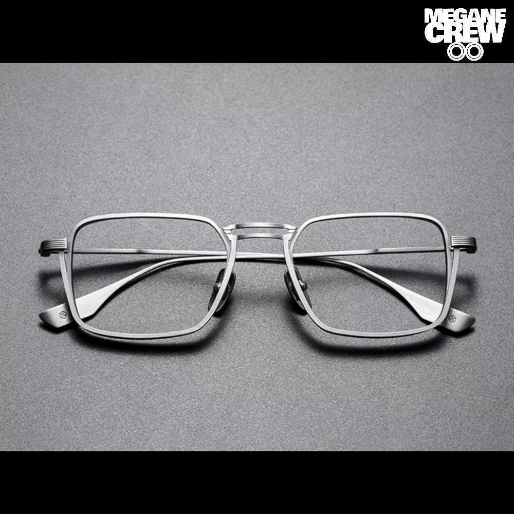 SQ Struct ダブルブリッジ スクエア メガネ シルバー 02