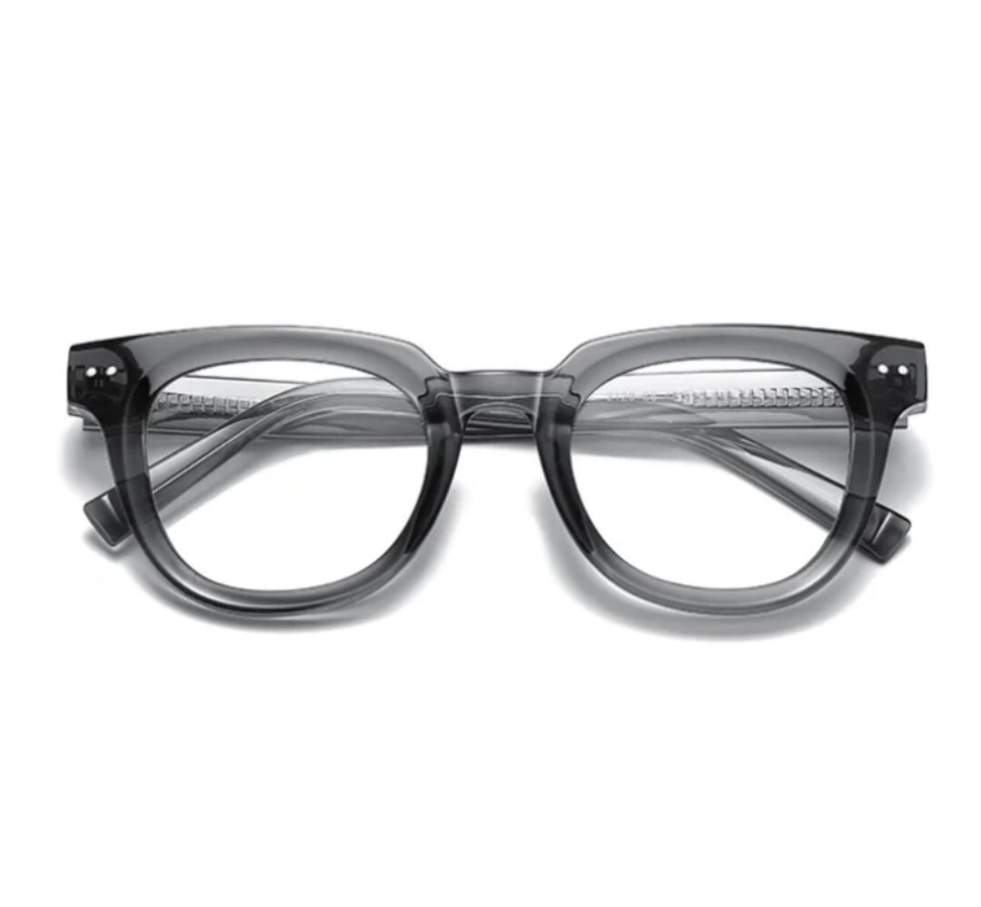 Traditional ウェリントン 太縁 クリアグレー メガネ 02