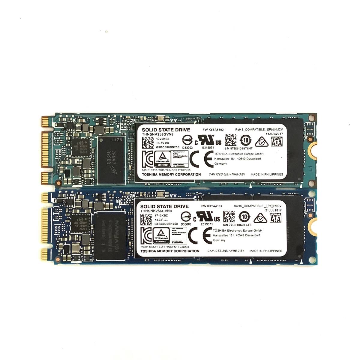 S71113151 TOSHIBA M.2 SATA 256GB SSD 2点 【中古動作品】080721