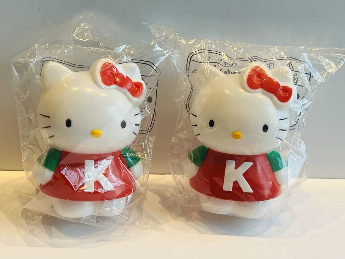 ☆ 送料無料 ☆ 未使用品 即決 Sanrio サンリオ HELLO KITTY ハローキティ レトロ 貯金箱 2個セット ☆ 約9cm