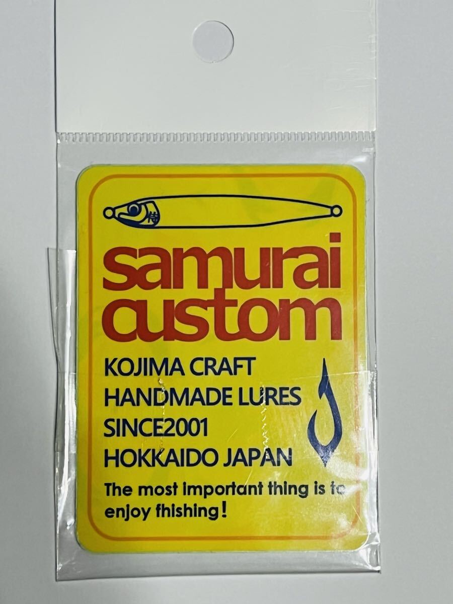 ☆ 送料無料 ☆ 新品 即決 KOJIMA CRAFT コジマクラフト samurai custom サムライカスタム ステッカー ☆ 5.5cm × 7.3cm 侍 フィッシング