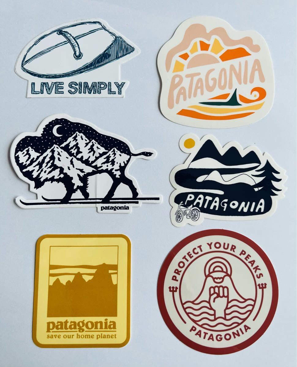 ☆ 送料無料 ☆ 正規品 新品 即決 patagonia パタゴニア ステッカー 6枚セット ☆ アウトドア・キャンプ用品・フィッシング・車等に