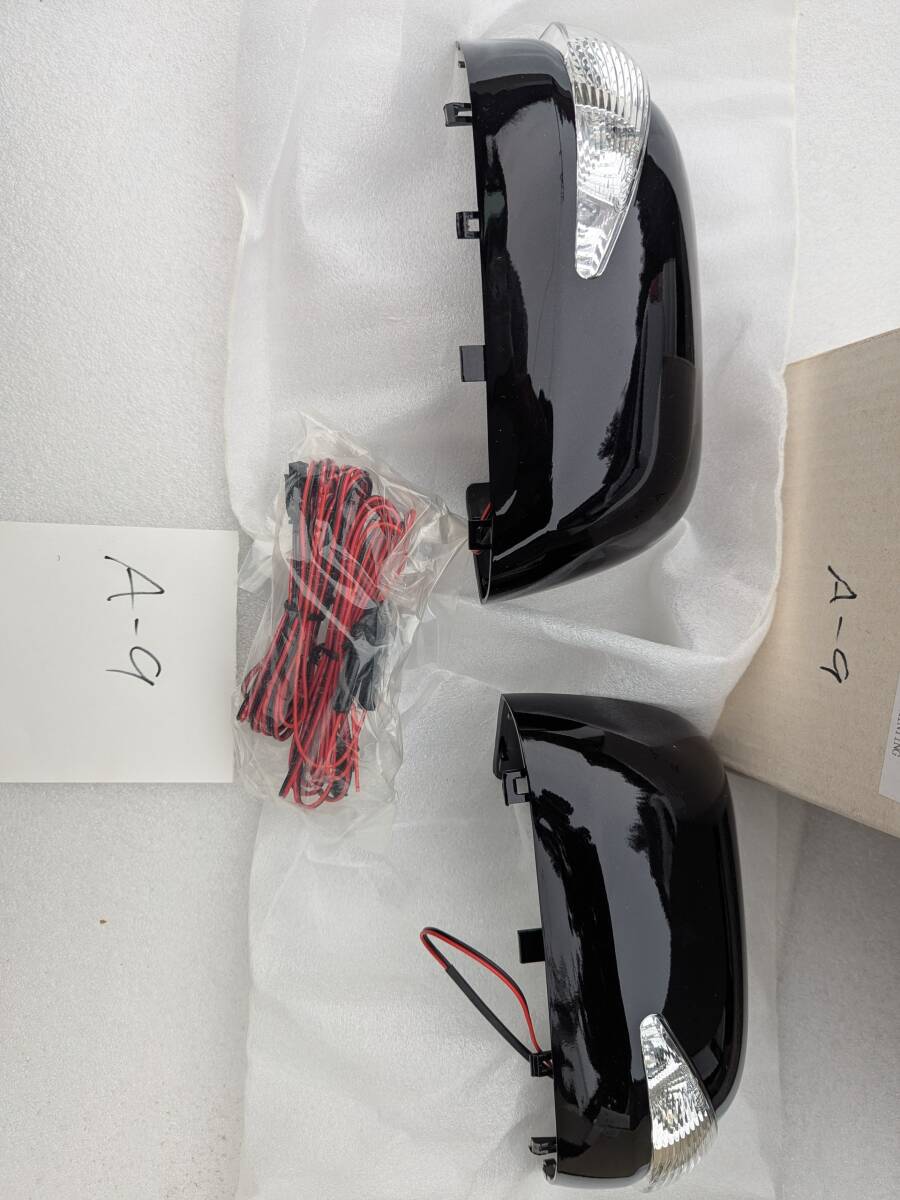 　日産 マーチＫ１３　交換式　ＬＥＤウインカー付き　ドアミラーカバー　黒