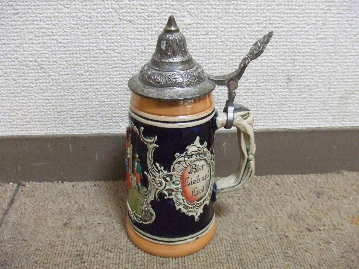 R960 陶器製　ビアマグ　ビアジョッキ　西ドイツ製　western germany　当時物　中古　現状品