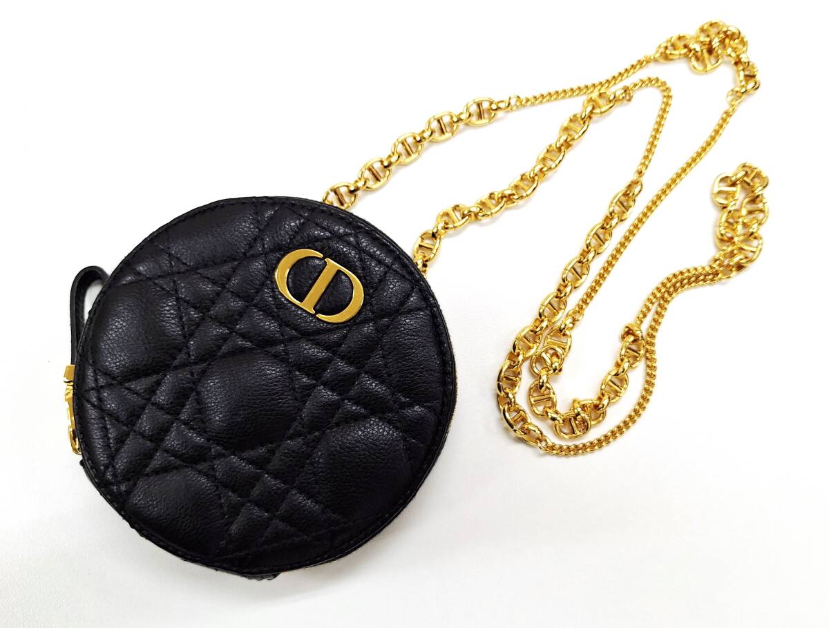 ◆（極美品）ディオール　カロ　ラウンド チェーンショルダーポーチ　◆　