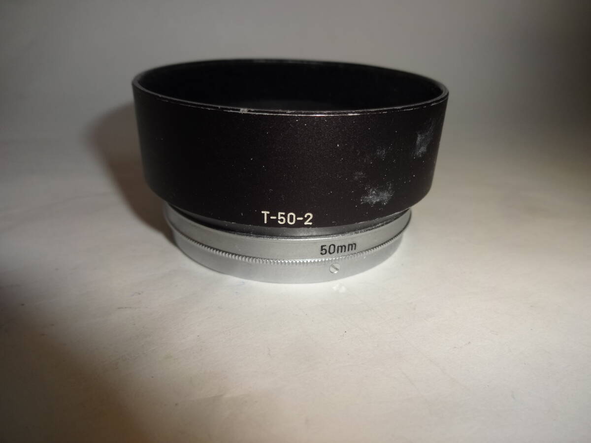 Canon T-50-2 キャノン L85mmF1.9、F2、R85mmF1.9用 内径50mm カブセ式 メタルフード 純正レンズフード 5230【送料無料】