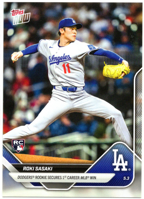 佐々木朗希 ドジャース 2025 Topps now #137 RC 初勝利 