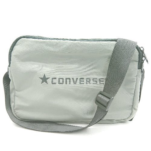 ◇ Θ CONVERSE コンバース ロゴプリント ショルダーバッグ カーキ ブラック メンズ レディース E
