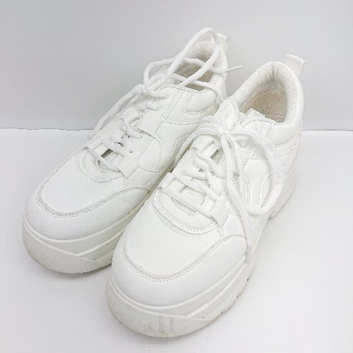 ◇ Θ GRL グレイル 厚底 スニーカー サイズ24.5 ホワイト レディース E