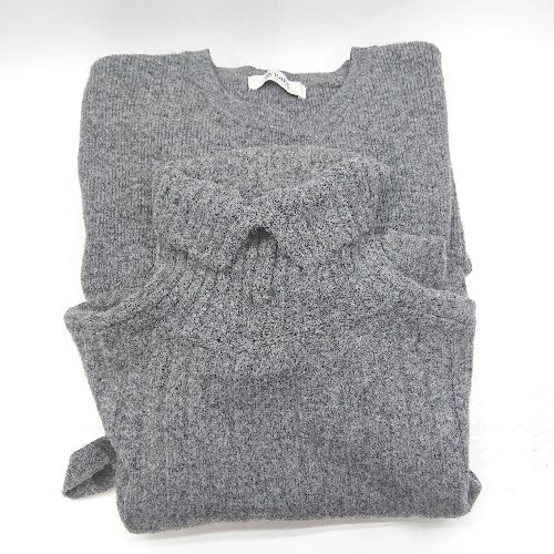 ◇ ⊇ nano universe ナノ ユニバース ニット ワンピース サイズF グレー系 レディース E