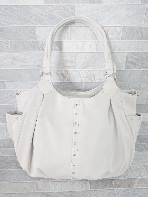 ◇ Θ MICHEL KLEIN ミッシェルクラン トートバック グレージュ系 レディース E