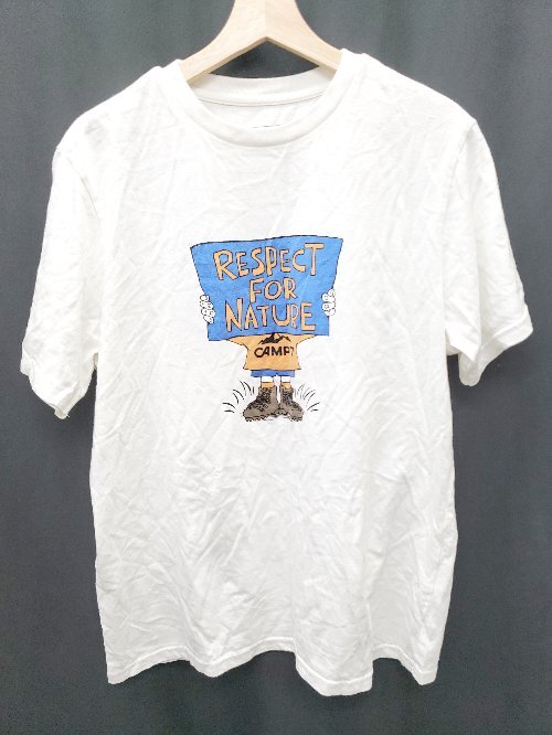 ◇ ⊂ Φ CAMP7 キャンプ7 半袖 Tシャツ カットソー サイズL ホワイト系 メンズ P