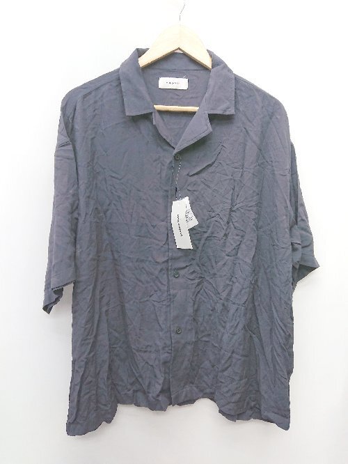 ◇ ◎ ●美品● MONO-MART モノマート タグ付き 半袖 オープンカラー シャツ サイズL ネイビー メンズ P