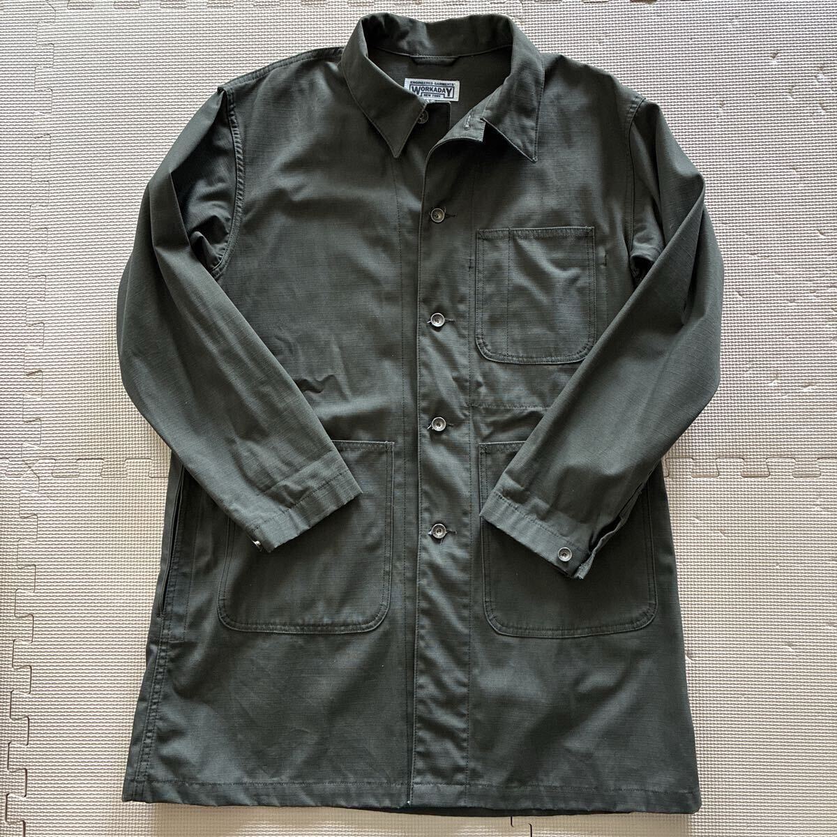 【Engineered Garments】エンジニアードガーメンツ Workaday Shop Coat Cotton Reversed Sateen ショップ コート S USA製