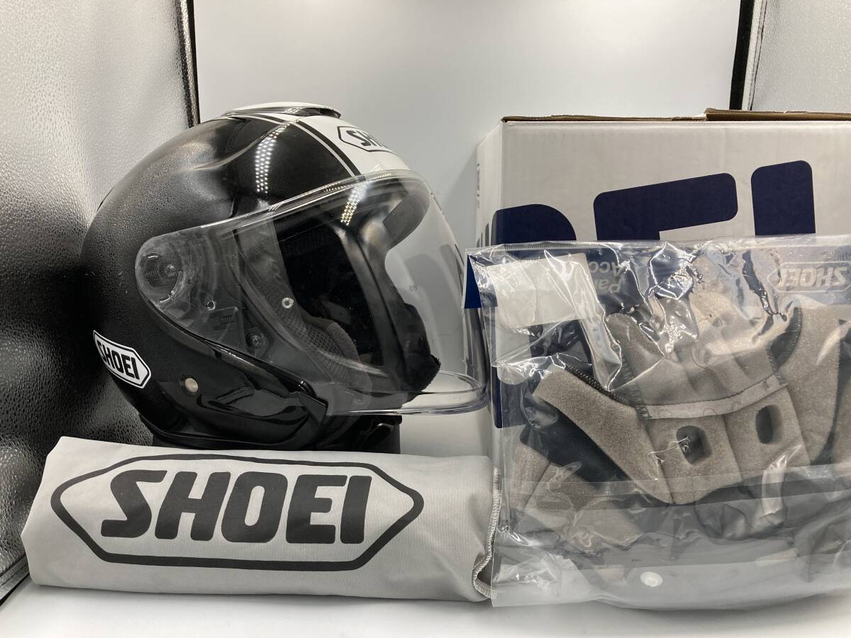 SHOEI ショウエイ J-Cruise ジェイ-クルーズ J-CRUISE CORSO コルソ 白黒 ジェットヘルメット Mサイズ センターパット新品!! 未使用!!