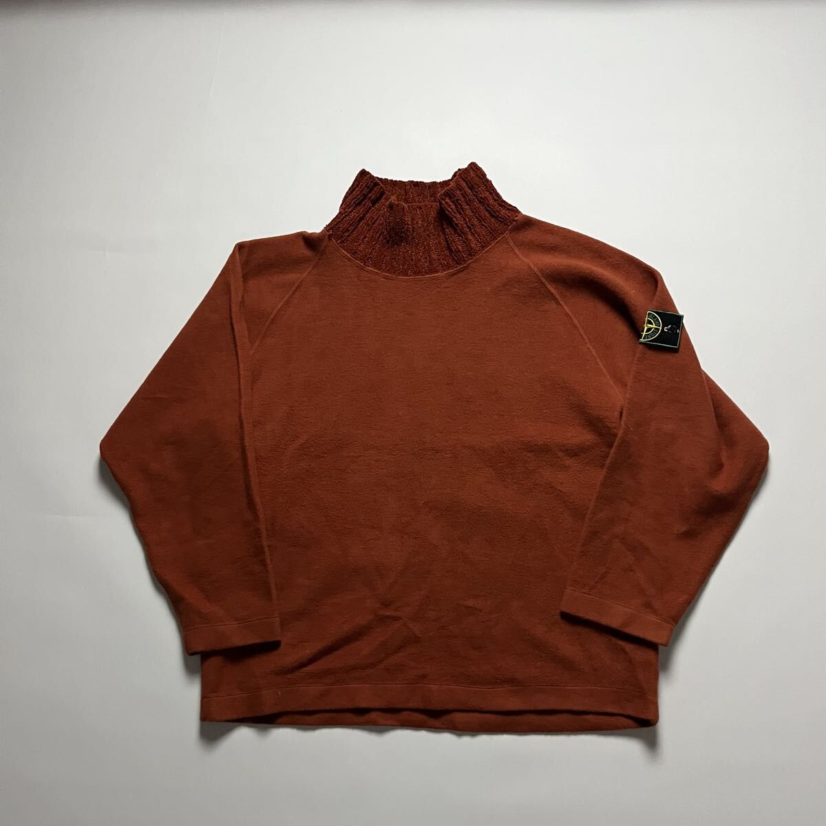 ストーンアイランド グリーンエッジ vintage フリース ネック　スウェット STONE ISLAND 90s 古着