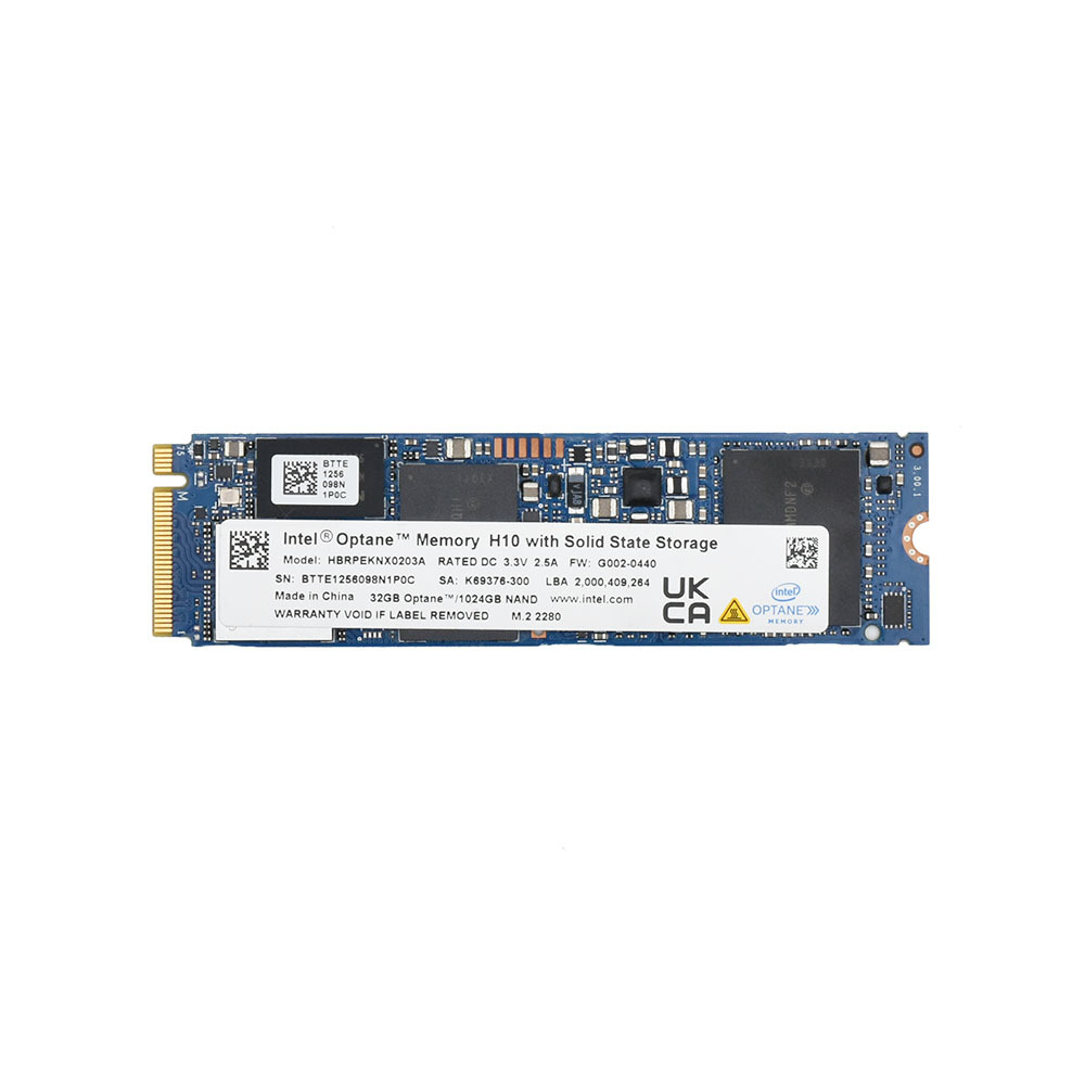 M.2 2280 SSD 1TB（1000GB） Intel Optane Memory H10 HBRPEKNX0203A 中古