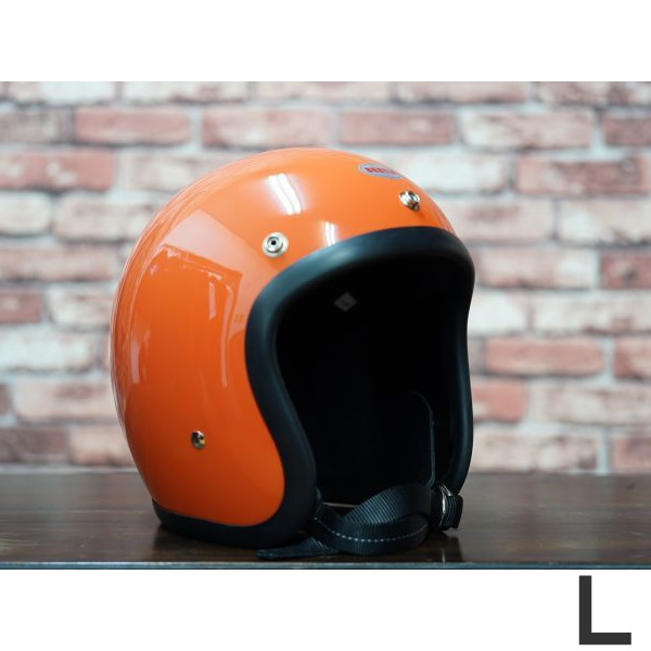 OCEAN BEETLE「LAC」オレンジ　サイズ：L（装飾用 オーシャンビートル ビンテージ ジェット ヘルメット