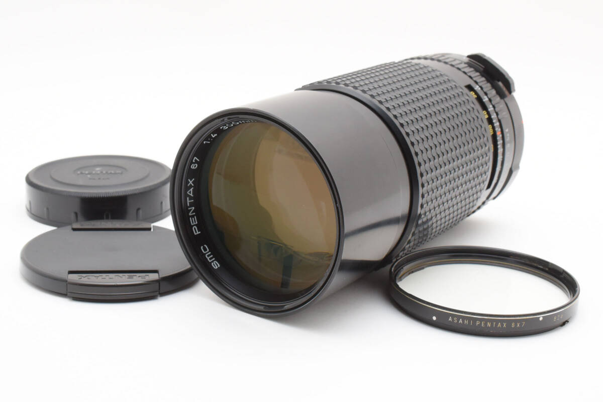 フィルター付 ★極上美品★ Pentax ペンタックス SMC 67 300mm F4 後期 中判 望遠 レンズ 6x7 67II (4794)