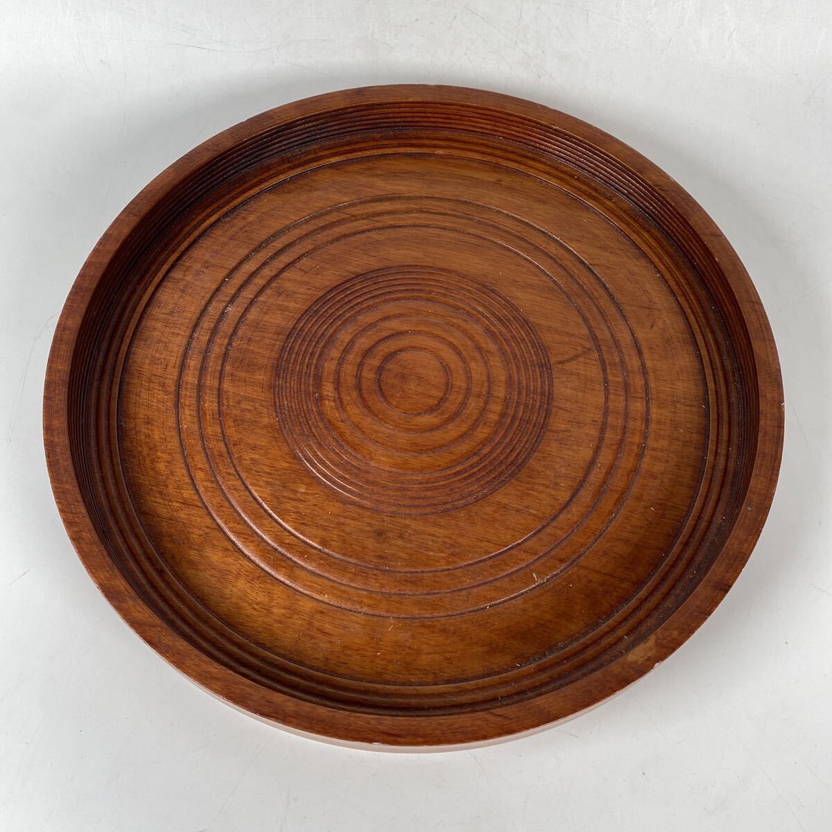 木製 丸盆 天然木 お盆 茶道具 直径30cm【1114】