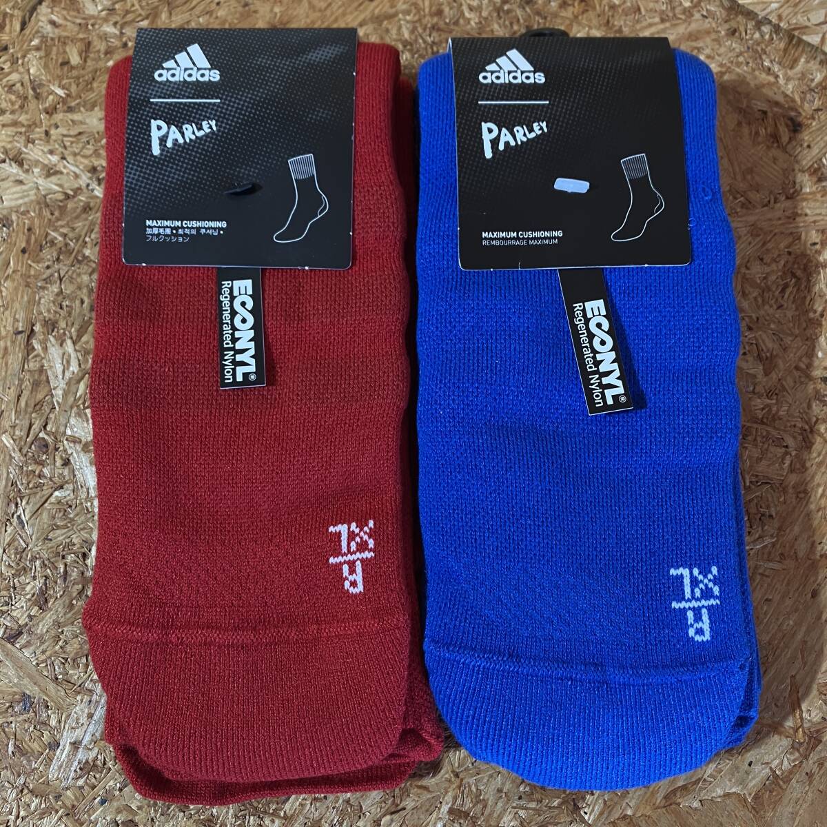 adidas ALPHASKIN フルクッション クルー ソックス 靴下 XL 31-33cm 2足組 2P parley for the Oceans