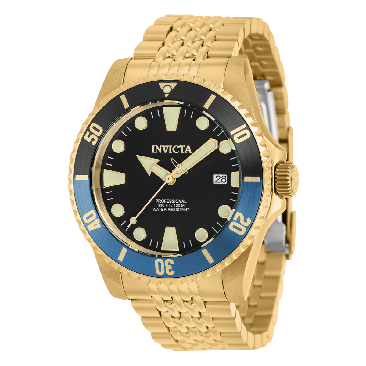 新品・未使用　INVICTAインビクタ　PRODIVER　オールインゴールド　自動巻　44MM径　ブラックダイアル　2トーンベゼル　
