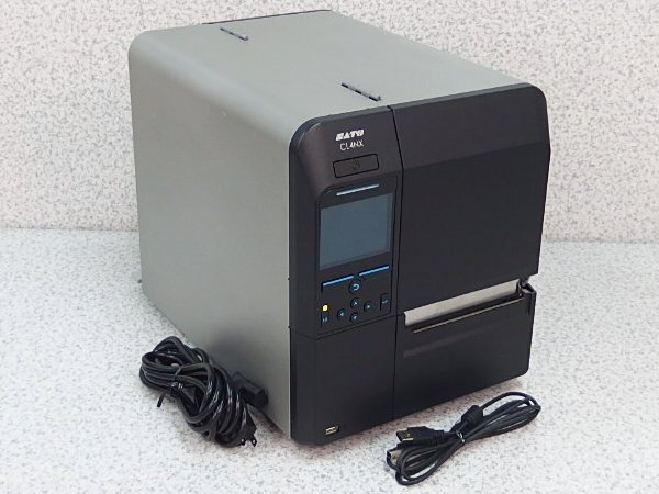 ■β【カッタ無し】SATO/サトー CL4NX-J 熱転写/感熱 スキャントロニックス USB Type1/USB Type2/ LAN/印字良好【Bランク】【1112-08】