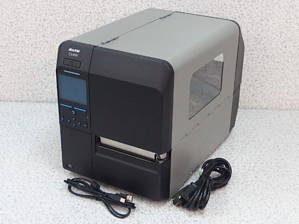 ■β 【カッタ無し】SATO/サトー 熱転写/感熱 CL4NX-J スキャントロニックス USB/LAN/IEEE1284/ RS232C/印字良好 【Bランク】【1112-11】