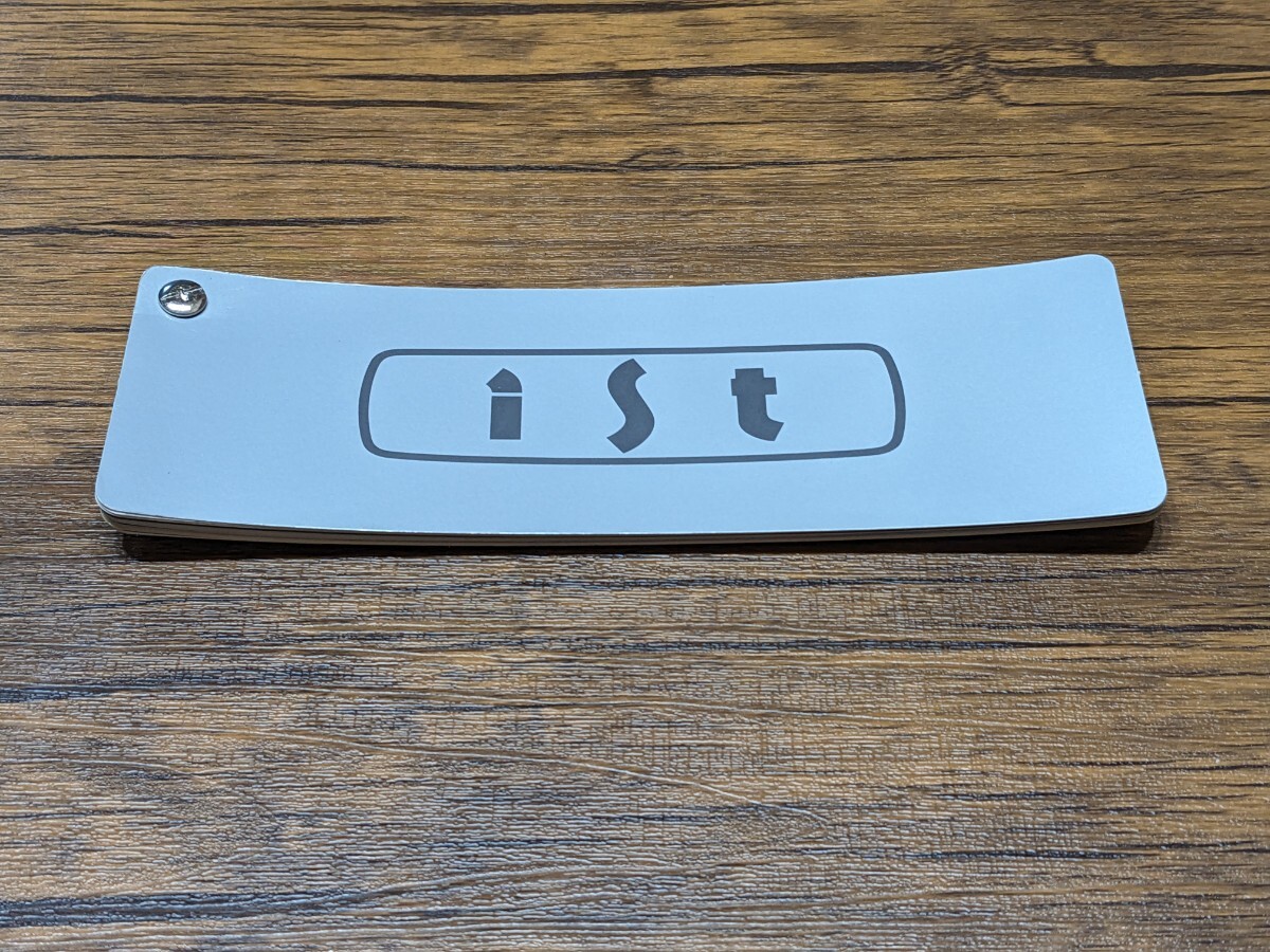 トヨタ ist イスト ボディーカラー カタログ 内外配色一覧表 非売品