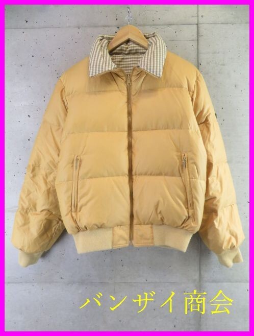 8211b25◆80sヴィンテージ◆リバーシブル◆Moncler モンクレール チェック柄 ダウンジャケット M/ブルゾン/ベスト/コート/オールド古着