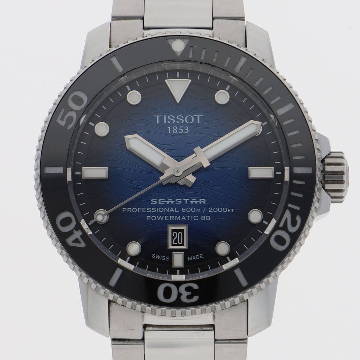 TISSOT ティソ T120.607.11.041.01 シースター2000 ブルーダイヤル SS 自動巻き メンズ【128634】