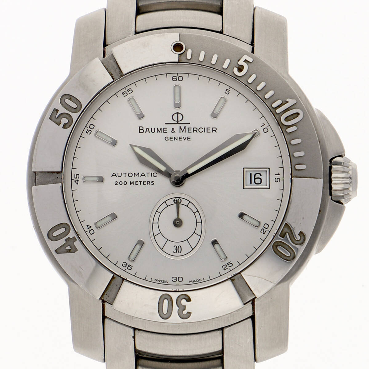 Baume & Mercier ボーム＆メルシェ 65367 ケープランド シルバーダイヤル SS 自動巻き メンズ【129196】