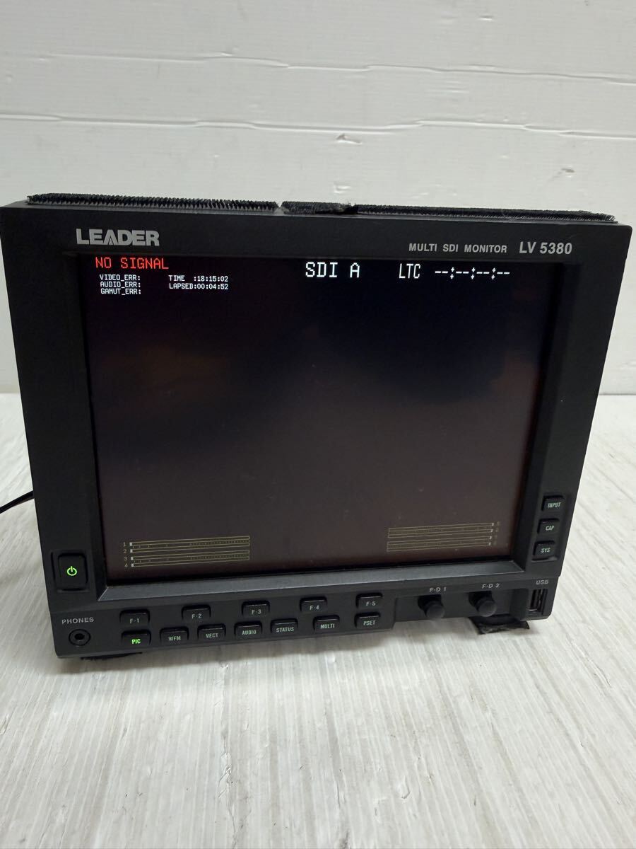 LEADER (リーダー電子) LV5380 マルチSDIモニター (波形) 放送業務 動作品