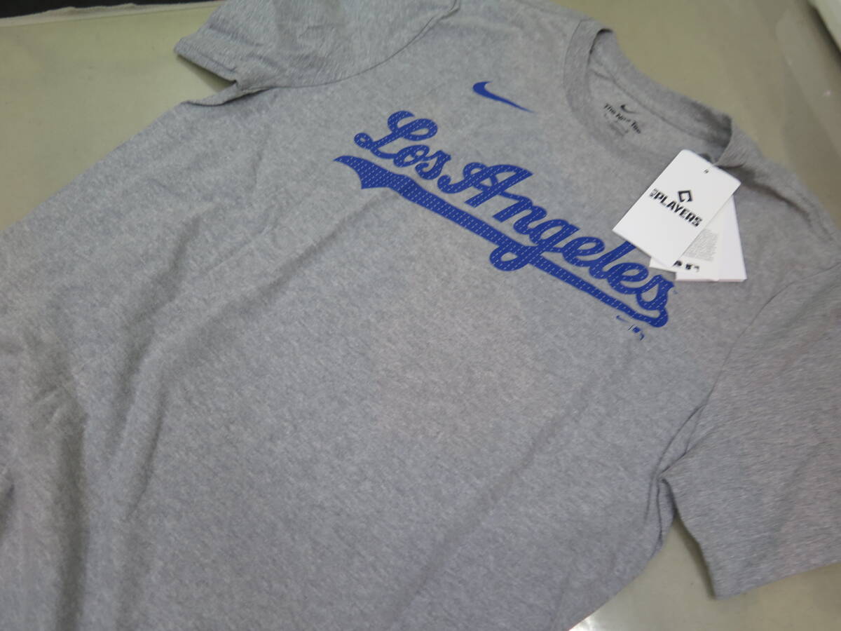 △□未使用 NIKE ナイキ ドジャース 大谷翔平 ネーム&ナンバー Tシャツ グレー Lサイズ 