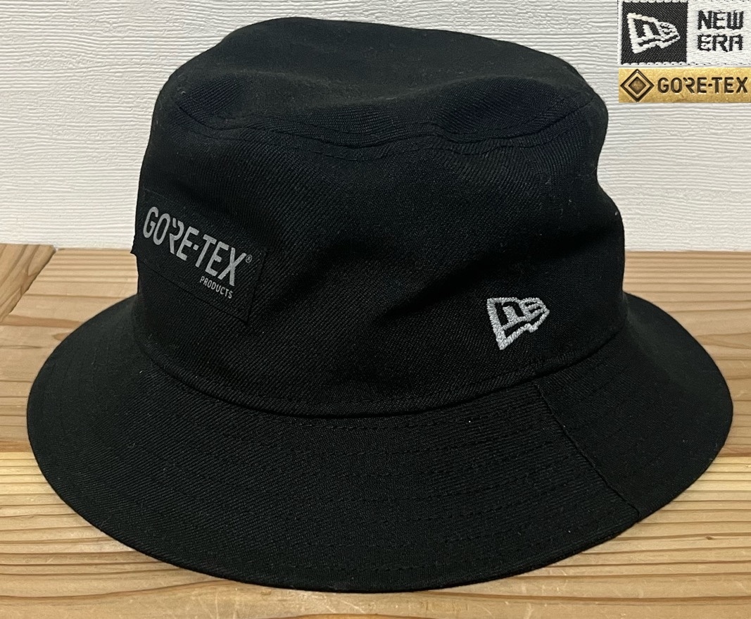NEW ERA バケット01 GORE-TEX リフレクターパッチ ブラック SMALL / MEDIUM 古着 NEWERA ニューエラ ハット ゴアテックス 黒 black 帽子