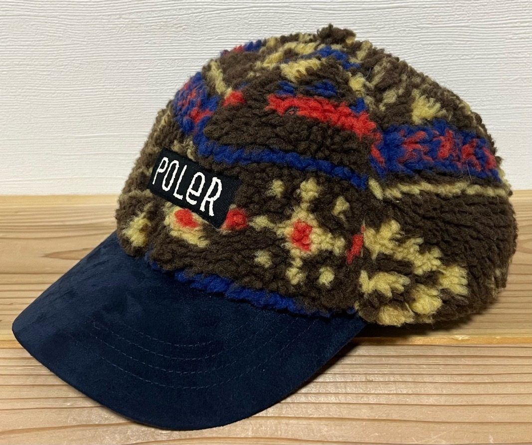 POLeR BOA FLEECE 5P CAP MULTI / ポーラー ボアフリースキャップ 古着 5パネルキャップ キャップ フリース地 帽子