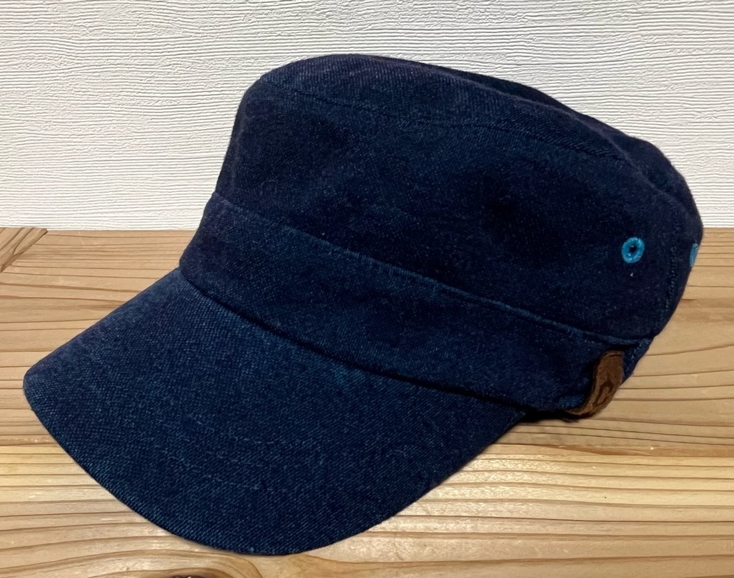 clef ワークキャプ 古着 クレ 帽子 キャップ 紺色 ネイビー