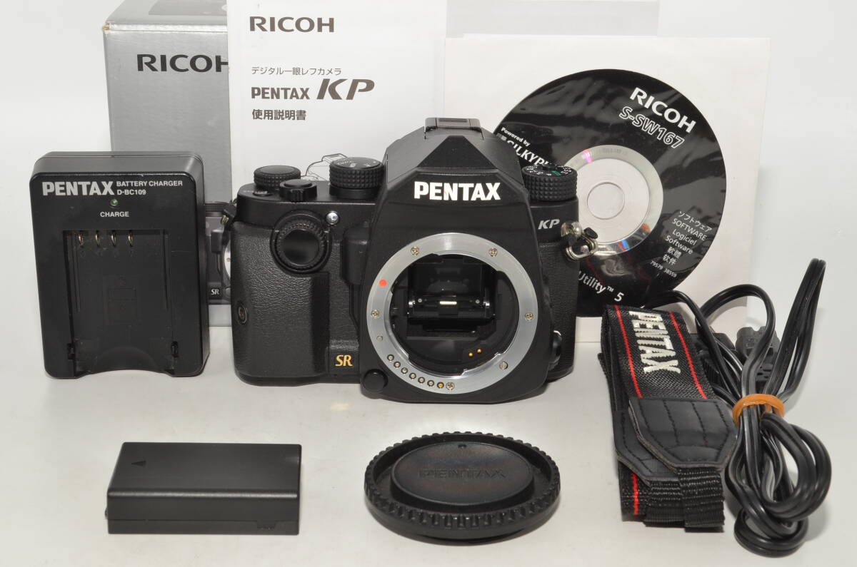 251026★良品★PENTAX デジタル一眼レフカメラ KP ボディ ブラック 防塵 防滴 -10℃耐寒 アウトドア 5軸5段手ぶれ補正 KP BODY BLACK