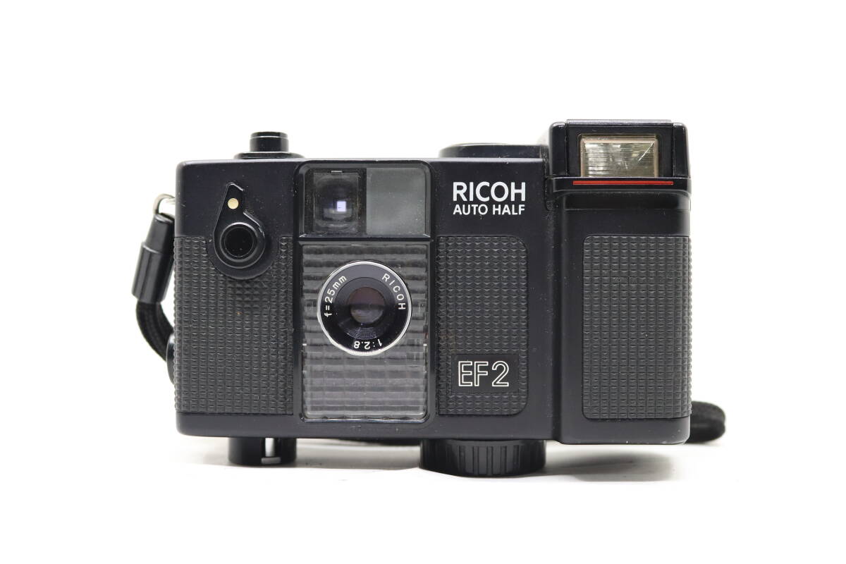 ★美品★RICOH リコー Auto Half EF2 25mm F2.8 ハーフサイズフィルムカメラ！ フラッシュ搭載人気モデル！ OK8984