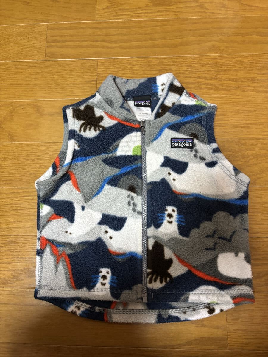 Patagonia パタゴニア ベビー シンチラ フリース ベスト 北極動物柄 12M