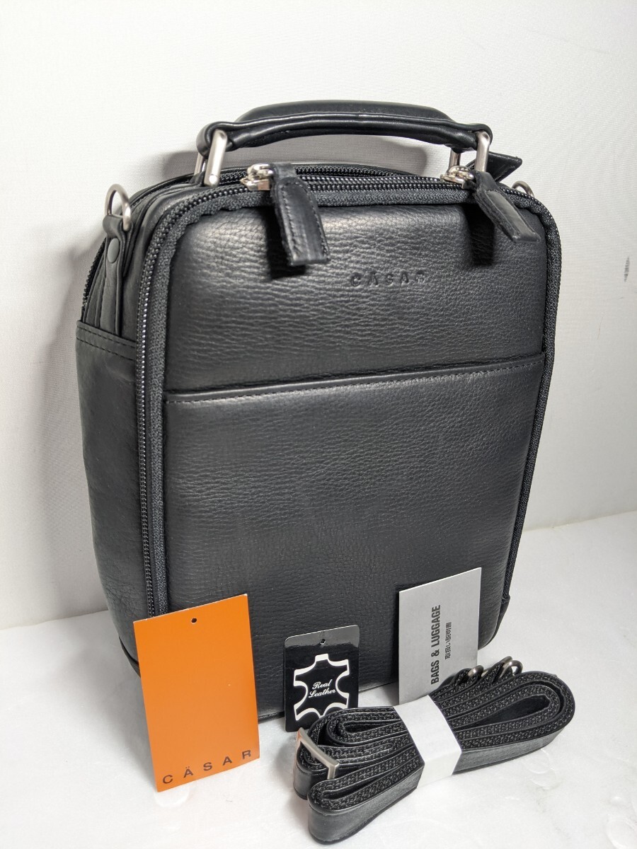 新品未使用自宅保管 CASAR 牛革 ショルダーバッグ メンズ 日本製 本革 定価27300円 本革 レザー IKETEI イケテイ