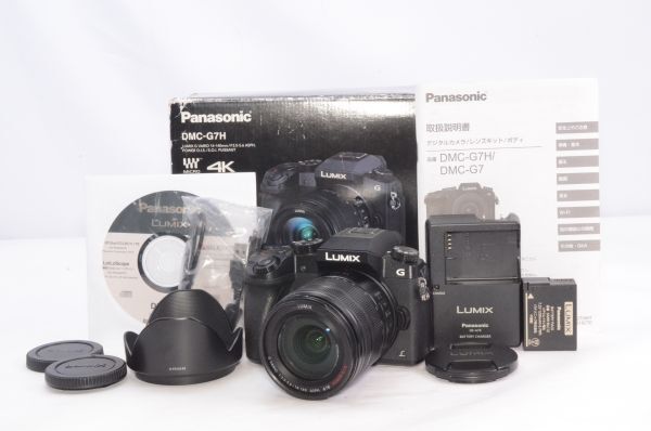 シャッター数1580回★Panasonic パナソニック G7 レンズキット ブラック DMC-G7H-K★#H0042510006A