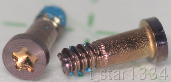 iPhone6シリーズ用 パーツ 星型ネジ 2本セット ローズ