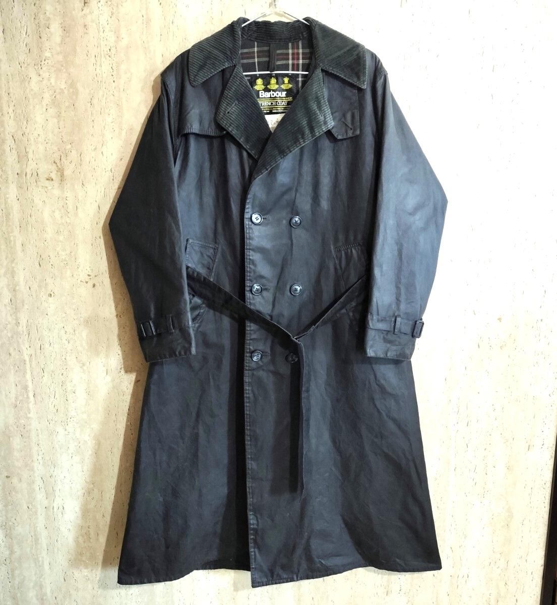 90s Barbour trench coat c34 バブアー　トレンチコート ビンテージ　ネイビー　1993