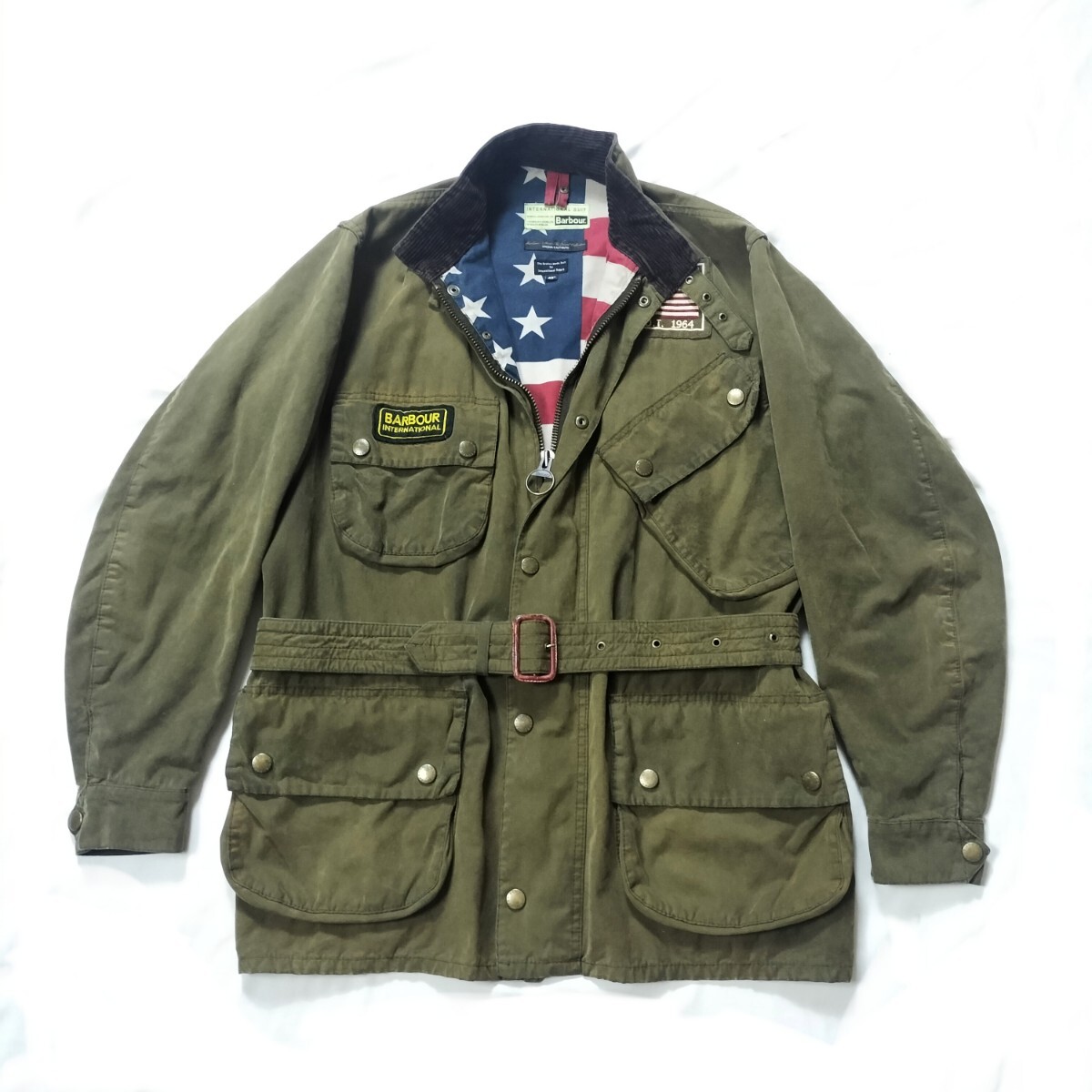 Barbour International rexton 40 黄タグ 復刻　steve mcqeen　Nato オリーブ　スティーブ・マックイーンバブアー インターナショナル 