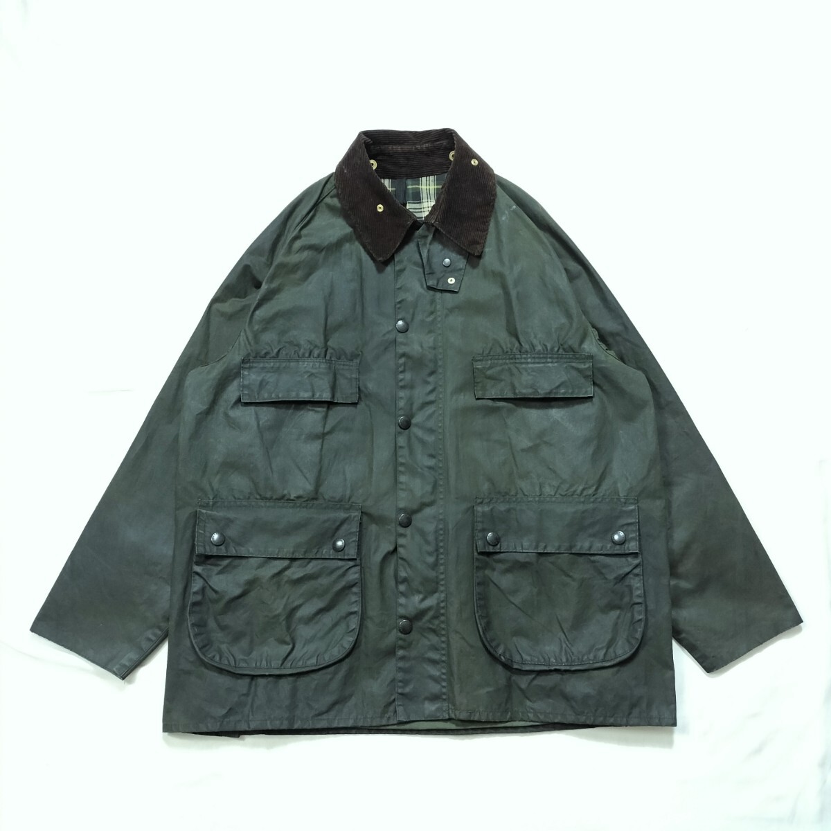 80s Barbour bedale c44 セージ 3クレスト　バブアー　ビデイル　4ポケット 1987年