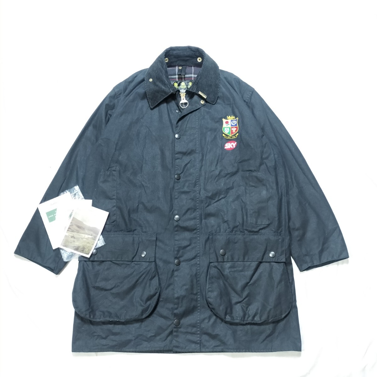 90s Deadstock Barbour border c42 1995 ネイビー　 未使用　バブアー　ボーダー デッドストック　