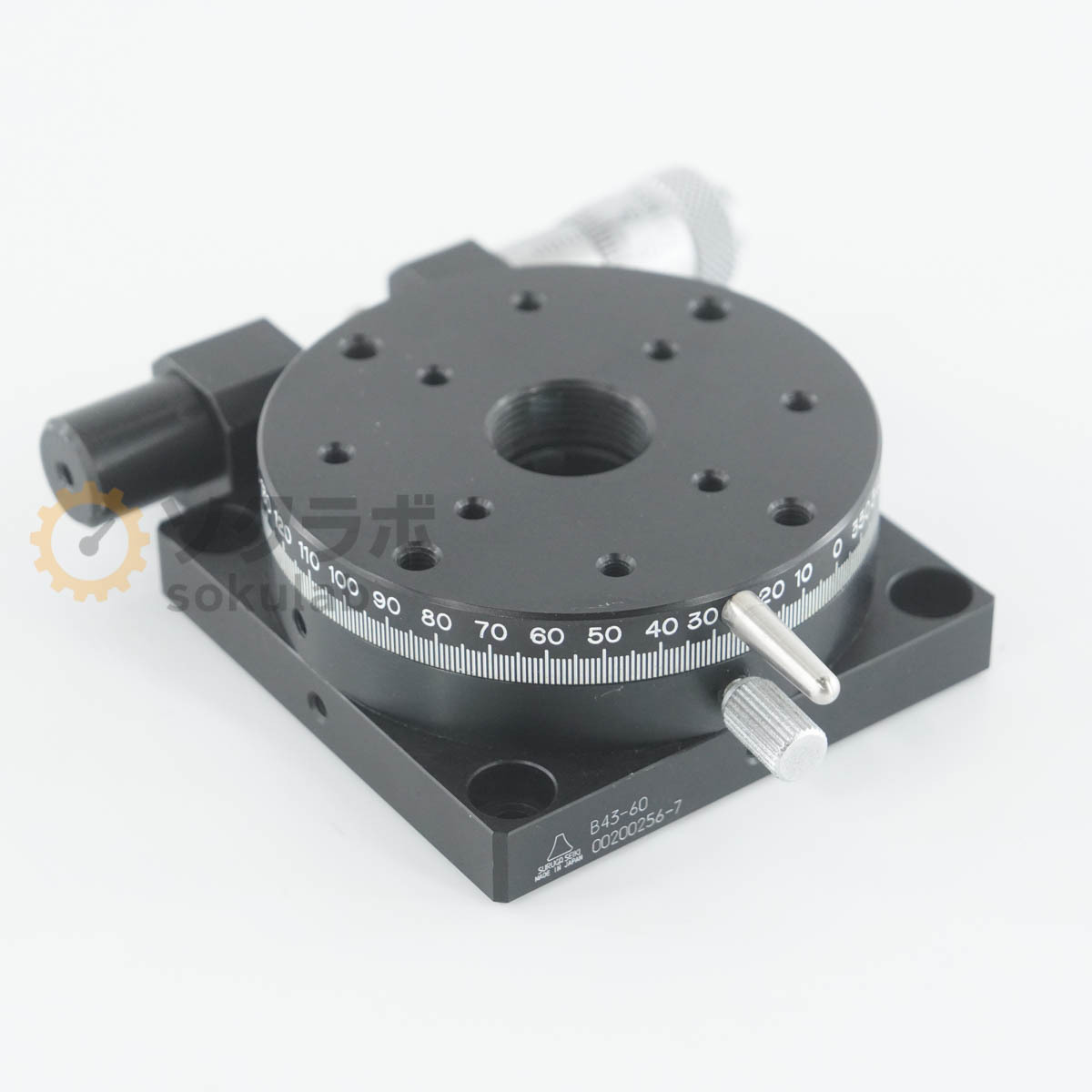 [DW] 8日保証 B43-60 SURUGA SEIKI 駿河精機 Stage ステージ部品 手動ステージ 回転ステージ すり合わせタイプ φ60mm[07641-0208]